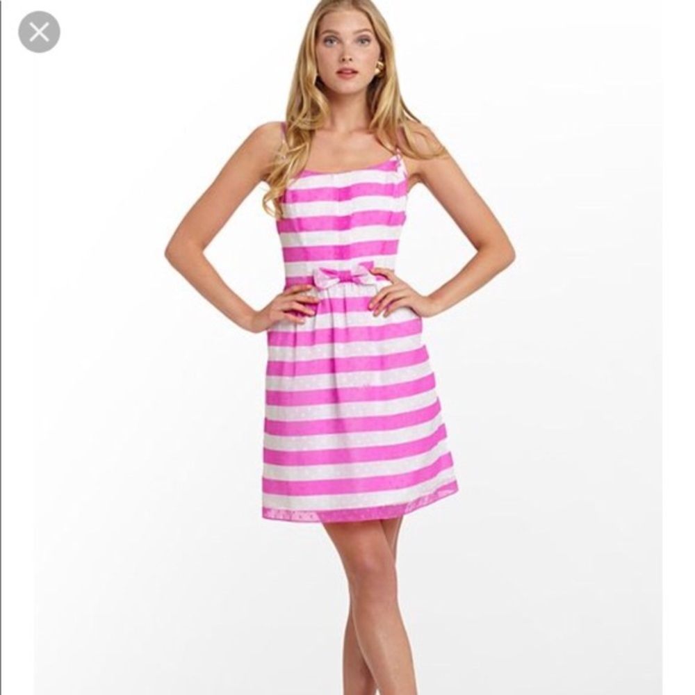 Lilly Pulitzer Antonia purple striped sundress sz8